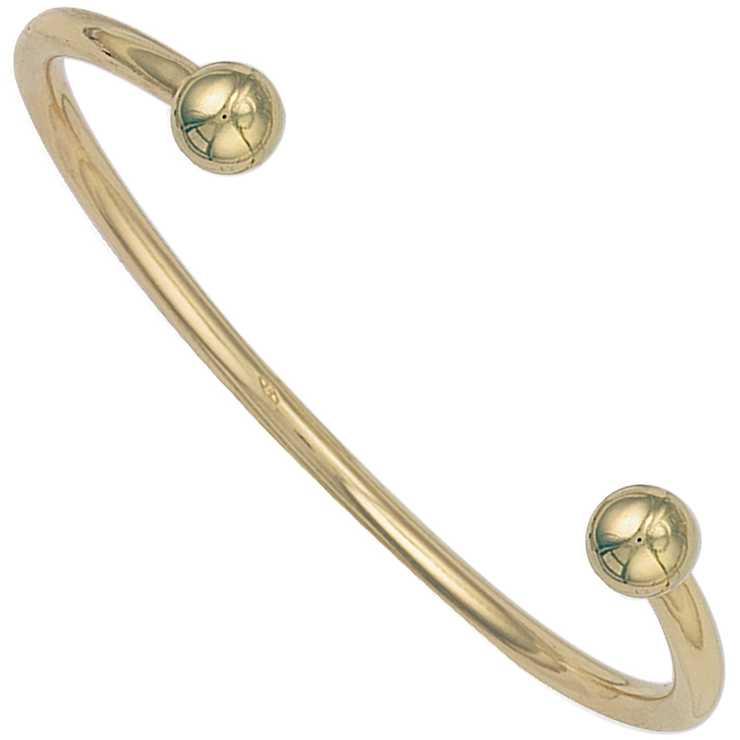 9ct Yellow Gold Ladies/Gents 3.5mm Torque Bangle