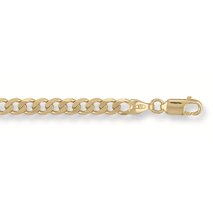 Curb 9ct Gold Bracelet, XS, various lengths