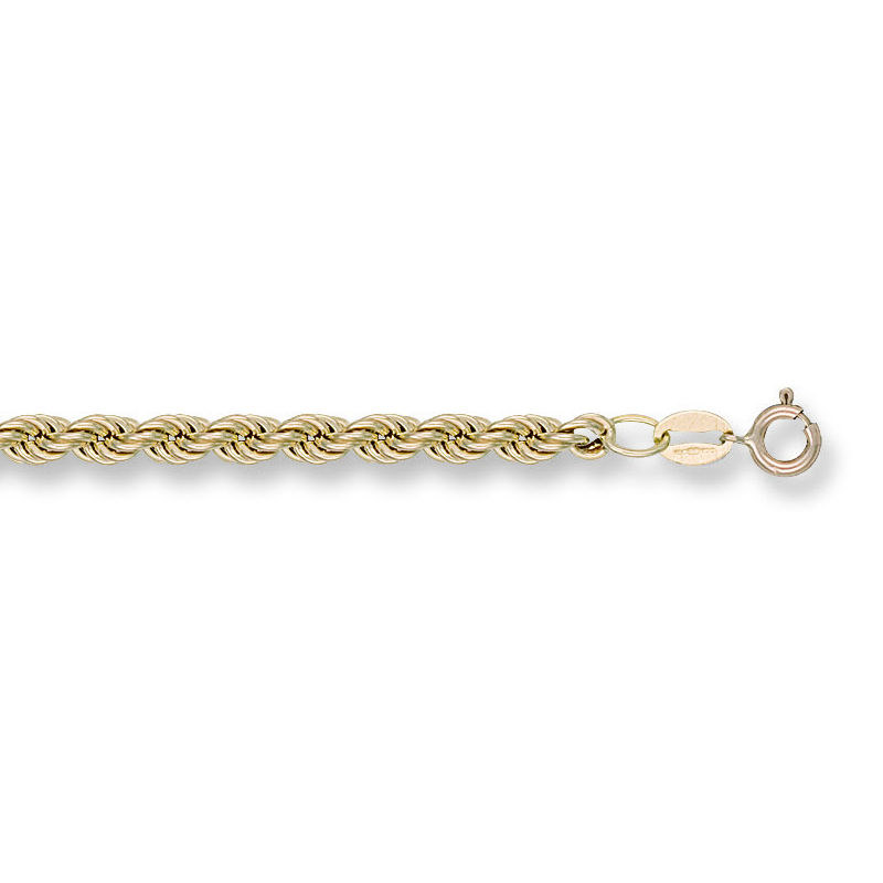 Hollow Rope 9ct Gold Chain, L