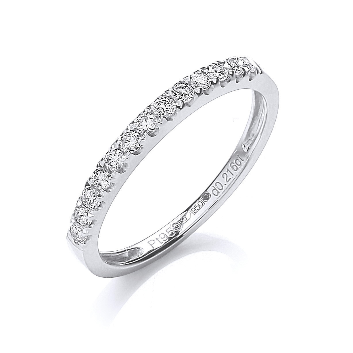 0.20ct TW Diamonds Platinum Ring, G/H-SI, Size Z6