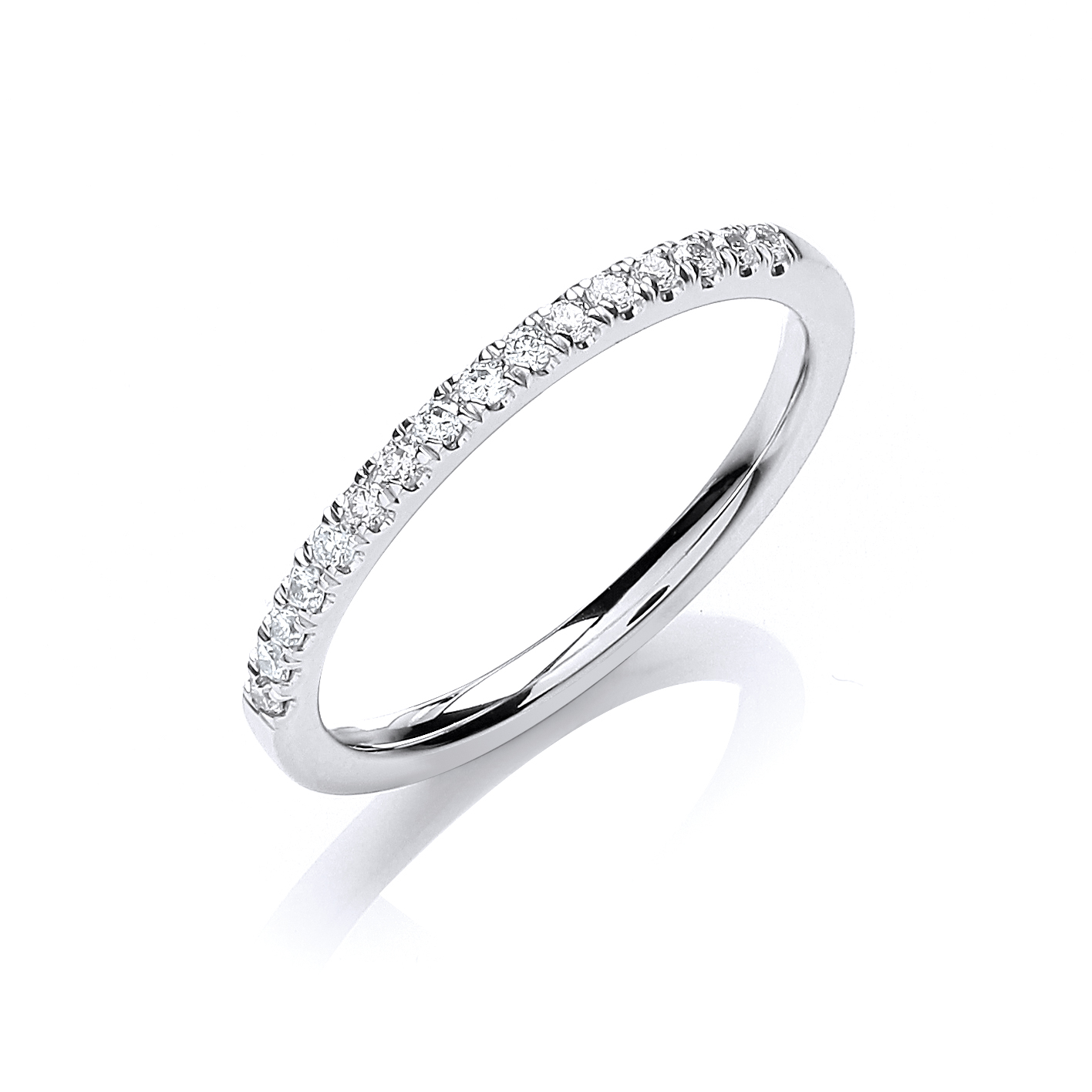 0.16ct TW G-VS Certified Diamond 18ct White Gold Ring