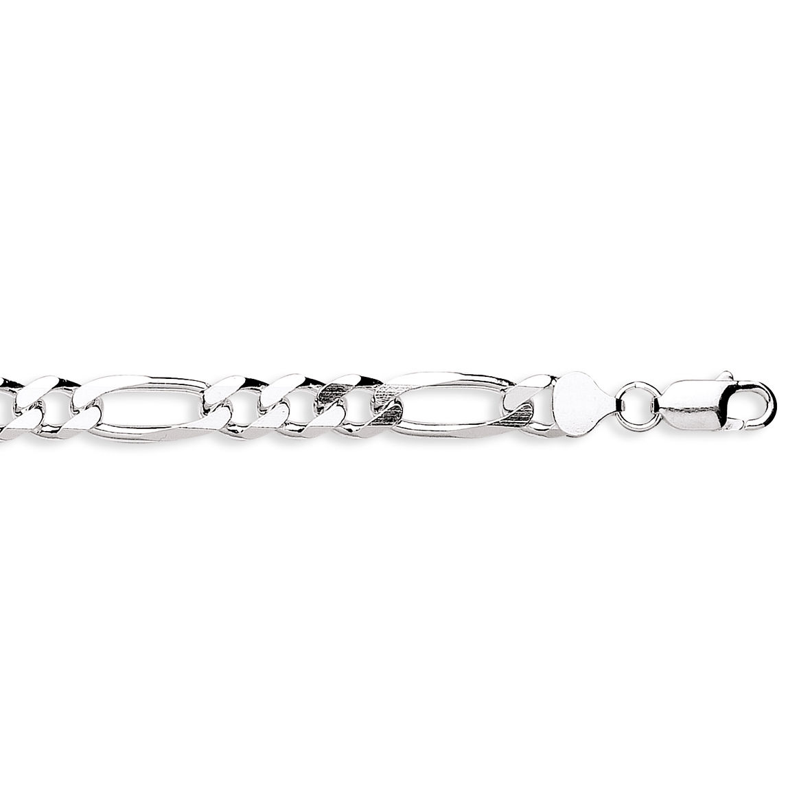 Silver Figaro Chain, XXL