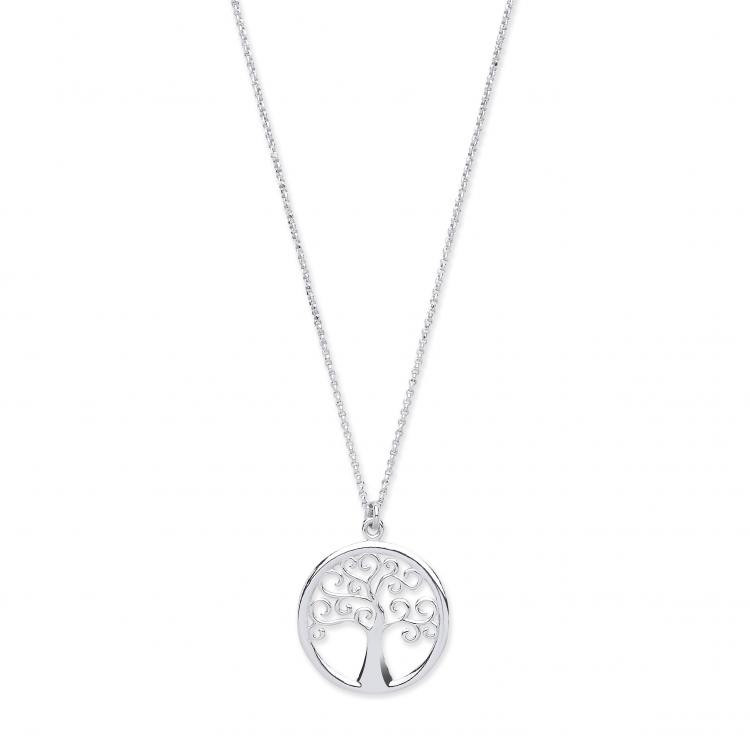 Sterling Silver Tree of Life Necklace 16" + 2" extension 4.6g